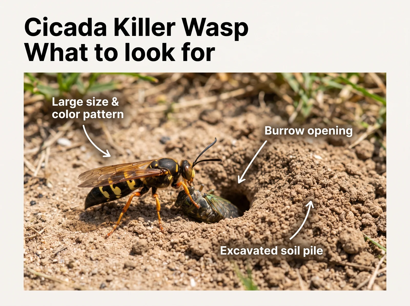 Cicada Killer Wasp — pest and infestation context
